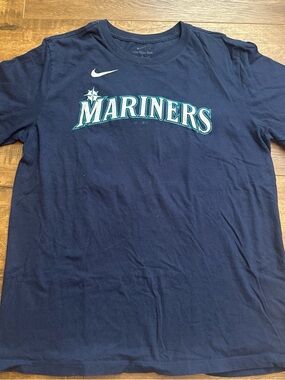 Nike Navy Mariners Logo T-Shirt with Teal Accents